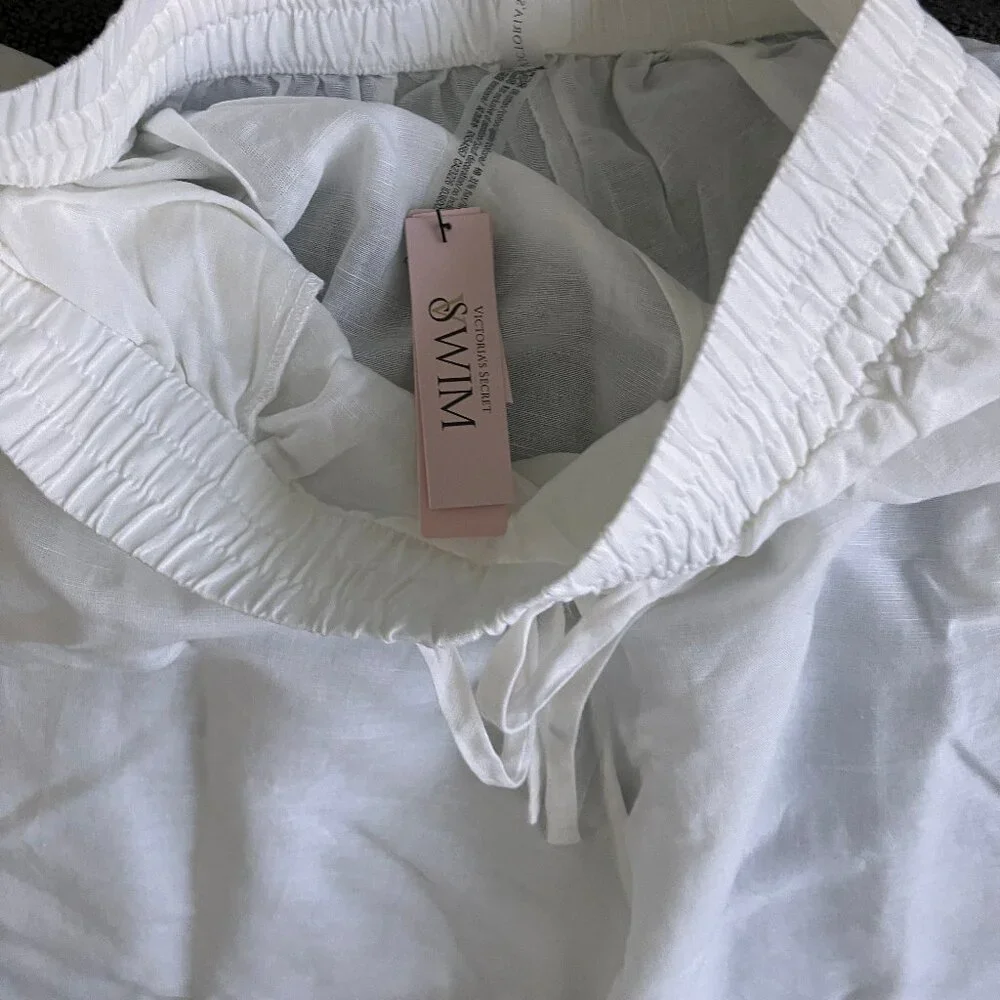 Victoria Secret-White Linen Lounge/Beach Pant-M - Picture 5 of 6